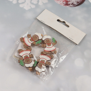 China factory gingerbread man wooden paper clips set