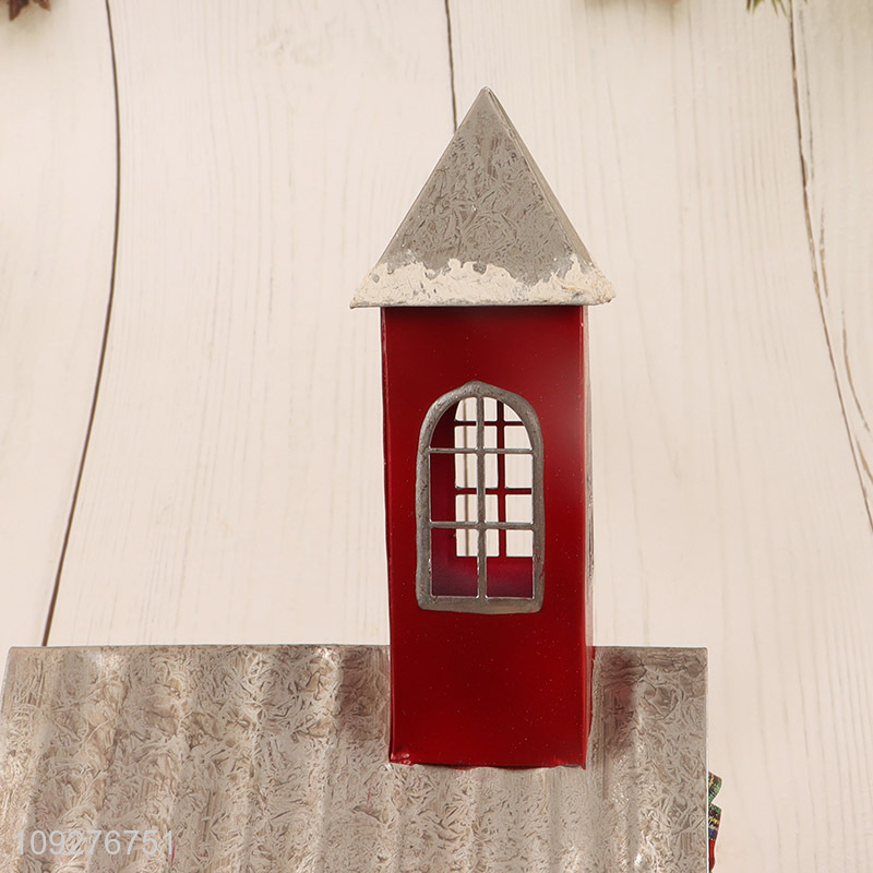 Good sale house shape wooden christmas ornament decoration