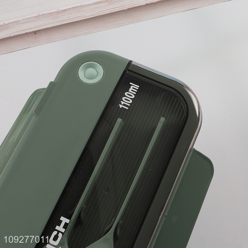 Online wholesale 1100ml plastic food container lunch box with tableware