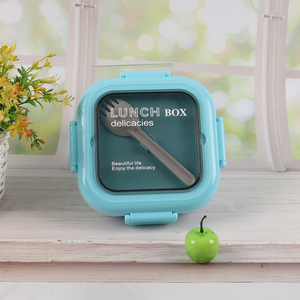 Top quality stainless steel food container lunch box with tableware