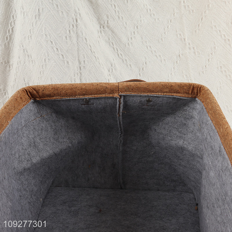 Latest products rectangle storage basket storage container with handle