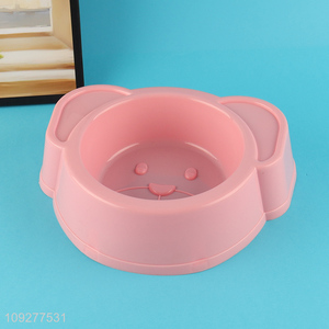 Top products cartoon pink plastic pet feeder pet bowl