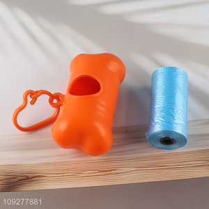 Top selling portable outdoor pet dog poop waste bag holder with garbage bag