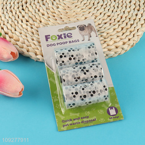 Top selling 3rolls outdoor pet dog poop bags set