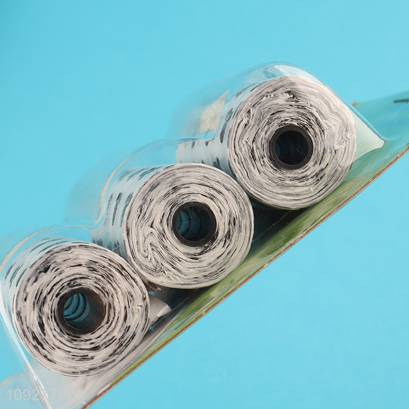 Factory price 3rolls disposable outdoor pet dog poop bags