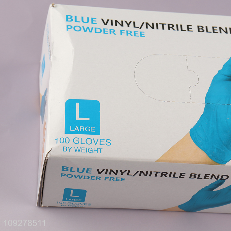 Popular products latex free white vinyl nitrile blend gloves