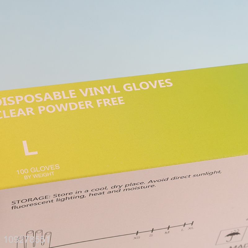 New product clear powder free disposable vinyl gloves for sale