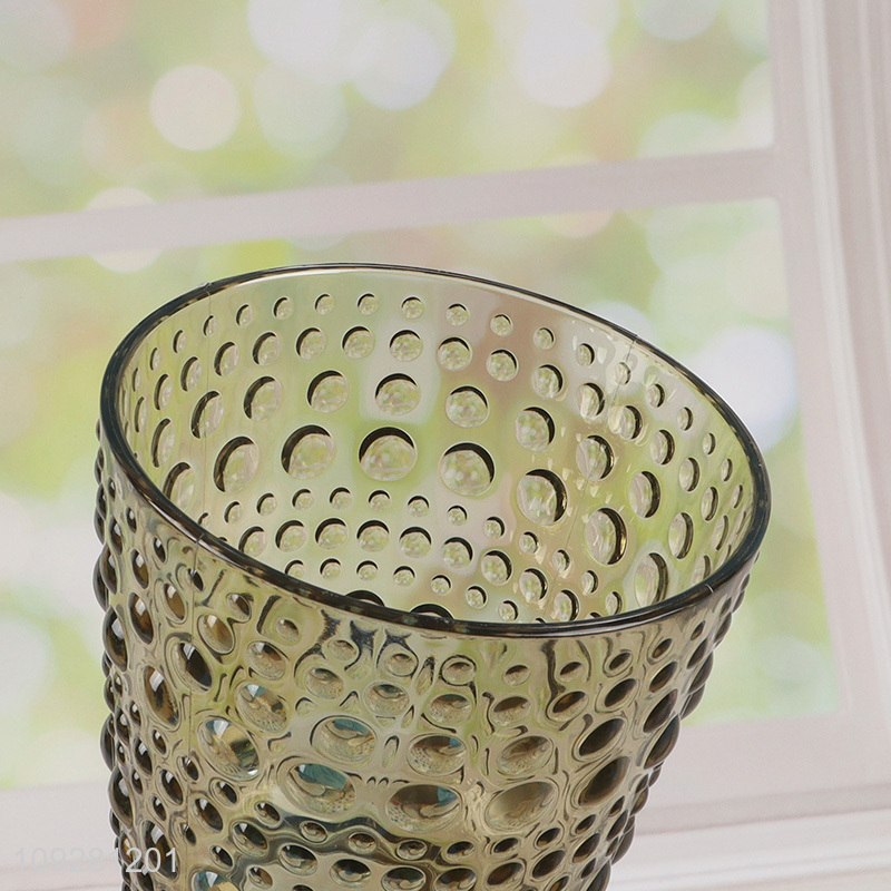 Factory price glass embossed drinking cup water mug for sale