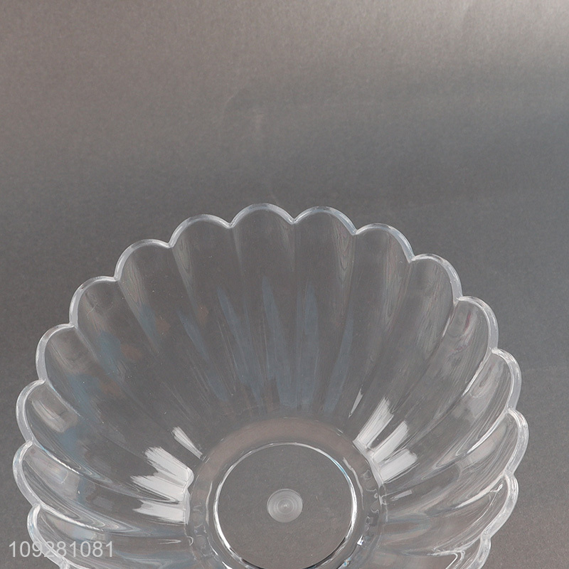 Good selling clear glass kitchen tableware salad bowl