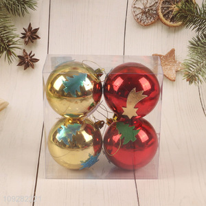 Top selling 4pcs christmas decoration hanging christmas ball wholesale