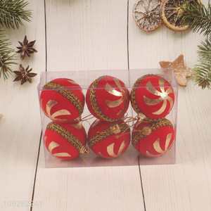 Low price 6pcs christmas decoration hanging christmas ball for sale