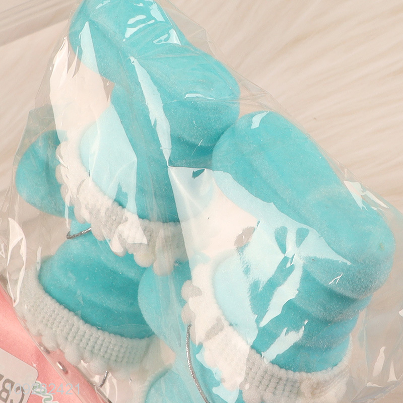 Factory price 4pcs mini christmas boots christmas hanging ornament decoration