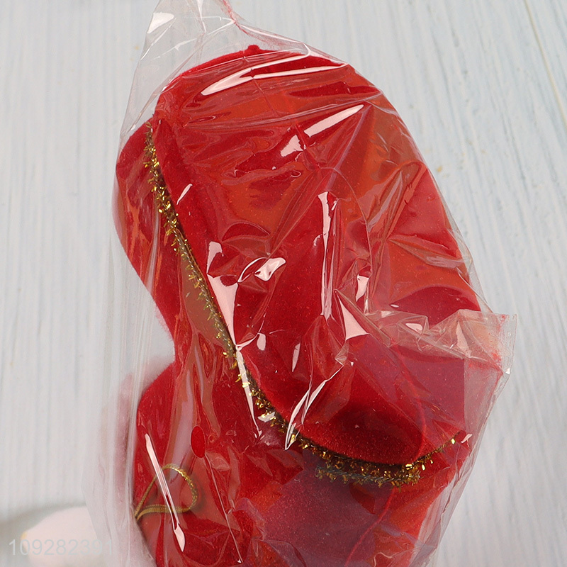 Low price 2pcs christmas boots christmas hanging ornament decoration for sale