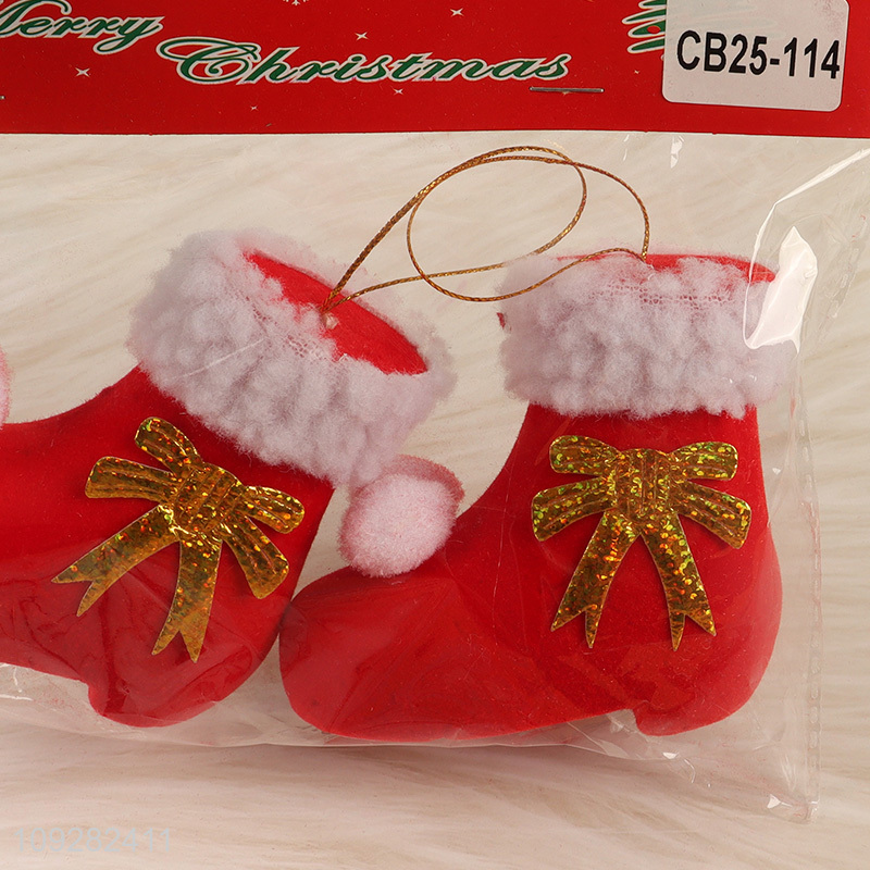 Factory supply christmas boots christmas hanging ornament decoration for sale
