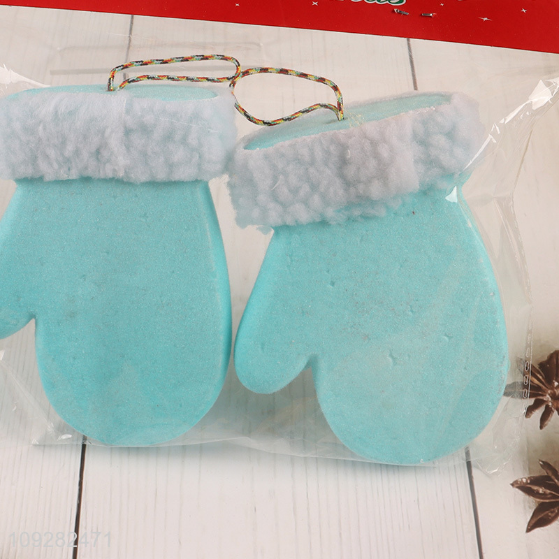 Good sale foam gloves christmas hanging ornament decoration