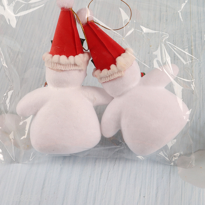 Yiwu market 2pcs foam snowman christmas hanging ornament decoration