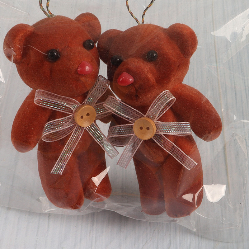 Popular products 2pcs foam bear christmas hanging ornament decoration