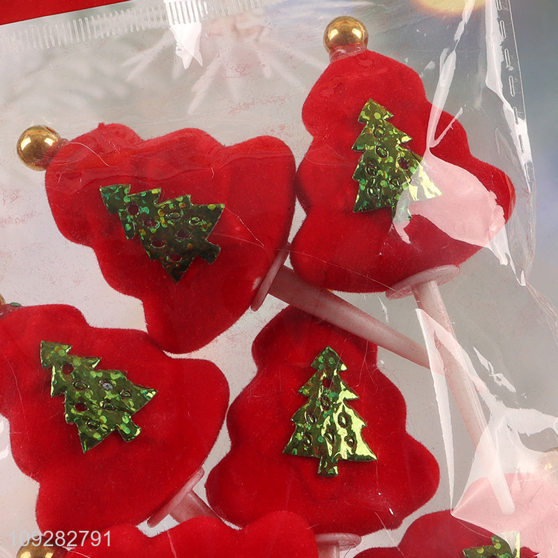 China products 6pcs christmas decoration christmas cake topper for sale