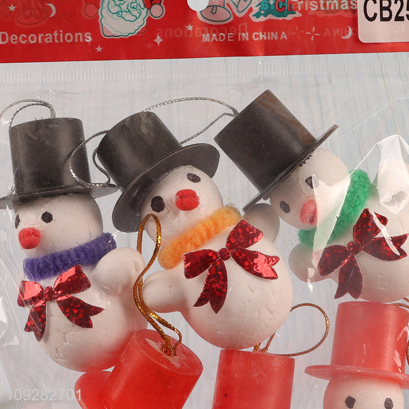 Top quality mini snowman christmas hanging ornament decoration