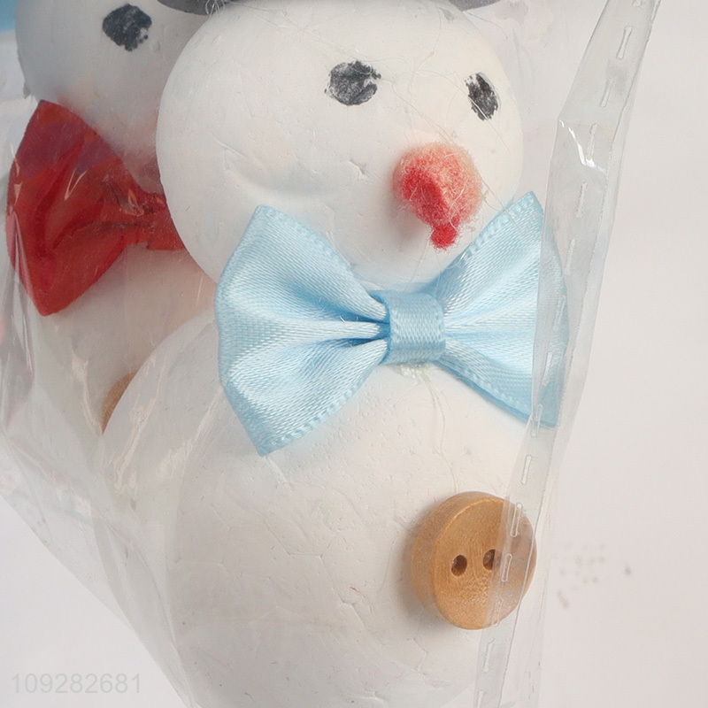 Hot selling 2pcs foam snowman christmas hanging ornament decoration