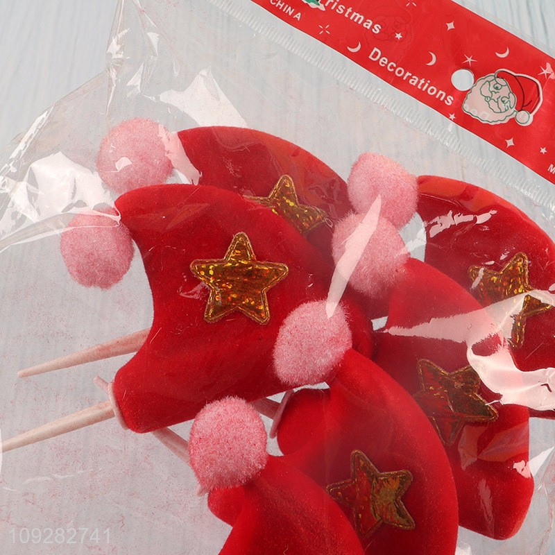 Latest products 6pcs christmas decoration christmas cake topper