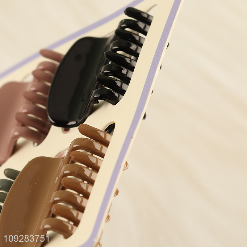 Hot products rectangle 6pcs hair claw clips hairpin set