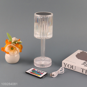 Top quality bedroom color changing rechargeable table lamp