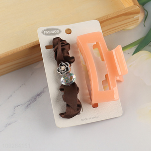 Online wholesale 2pcs hair claw clips hair band set