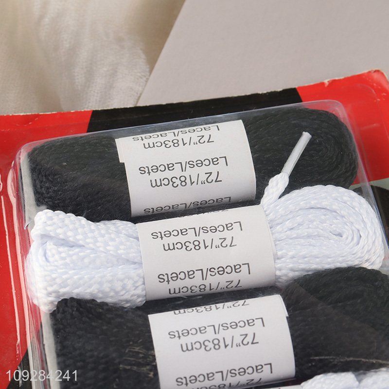 Online wholesale black white anti-slip sports shoes laces