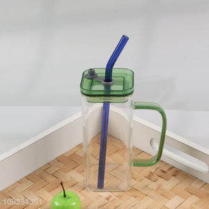 New arrival unbreakable glass water cup straw cup