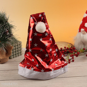 Top selling polyester star christmas hat Santa hat