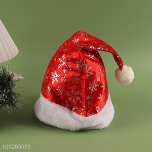 Top quality snowflakes christmas hat Santa hat for party