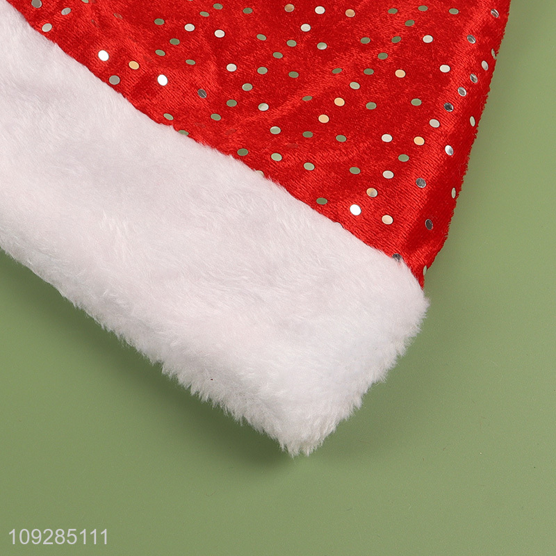 China wholesale polyester christmas hat Santa hat for party