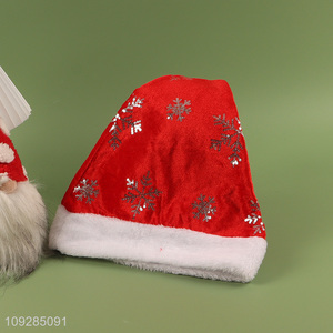 Top quality red snowflakes christmas hat Santa hat