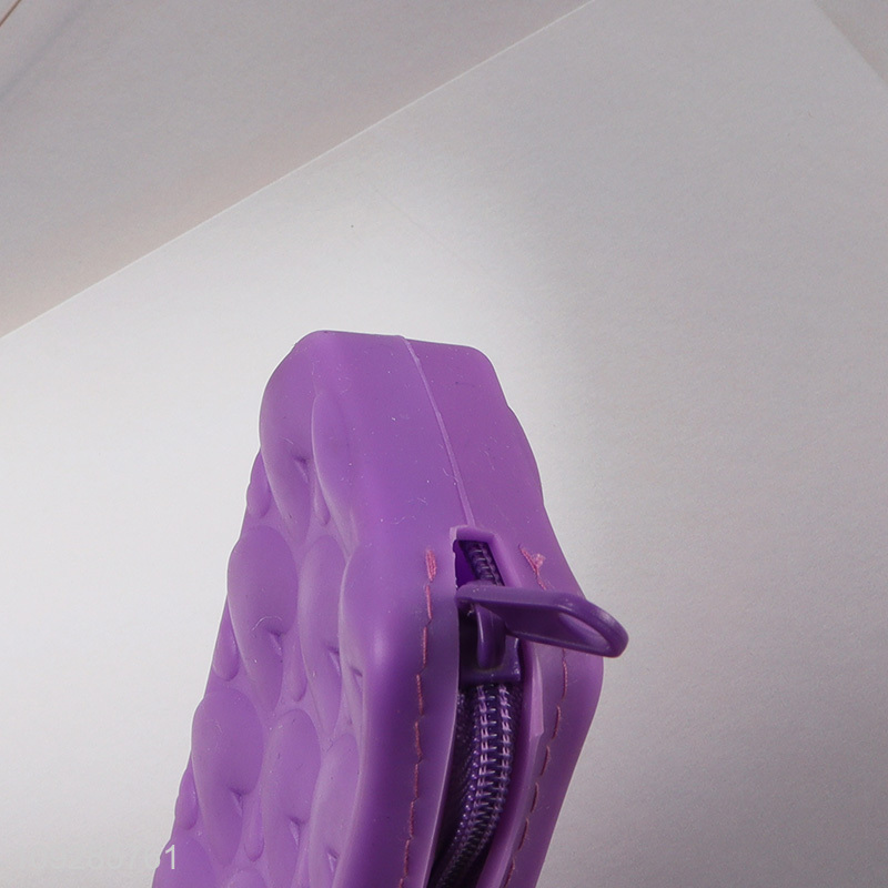 Best selling purple silicone coin purse change purse