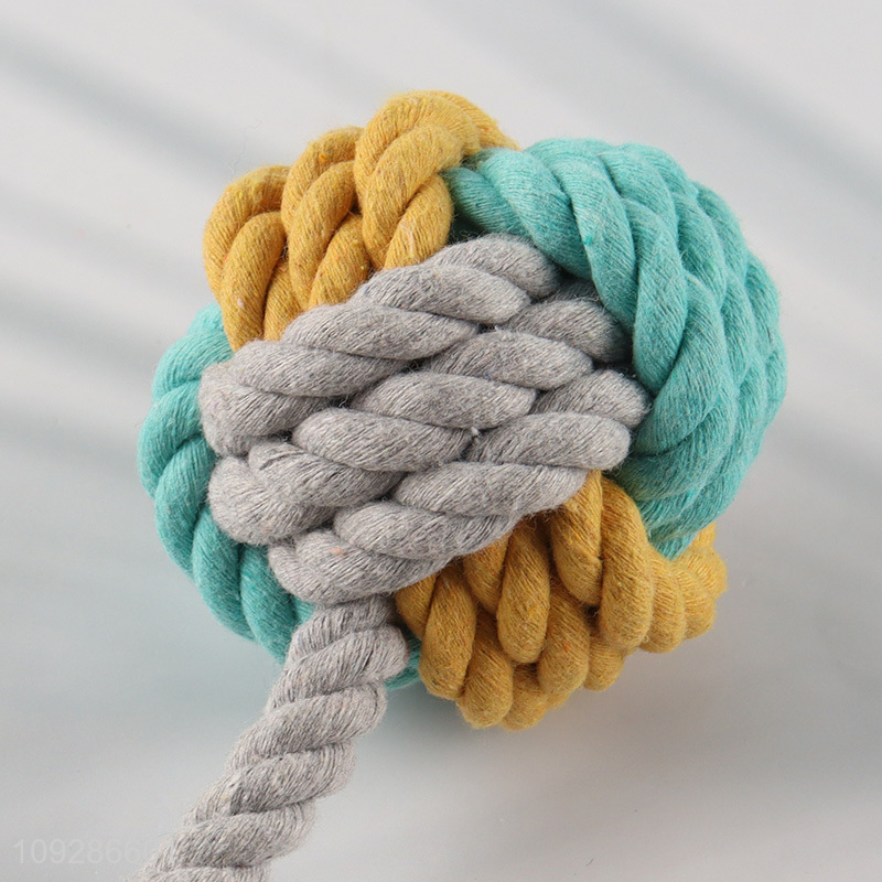 Factory price cotton rope pet chew toys teething toys