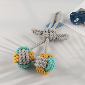 Factory price cotton rope pet chew toys teething toys