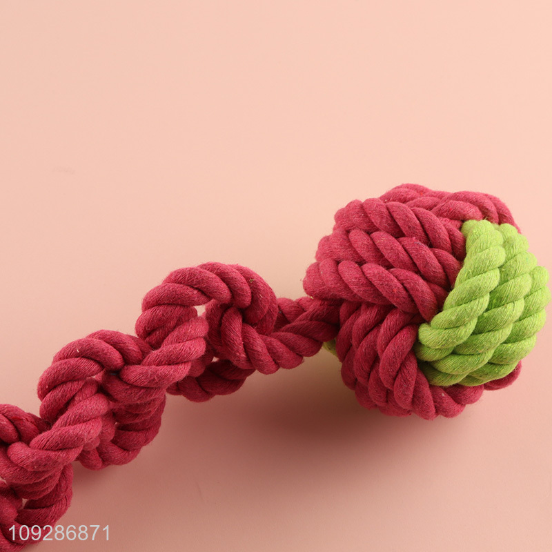 Hot selling cotton rope pet chew toys teething toys wholesale