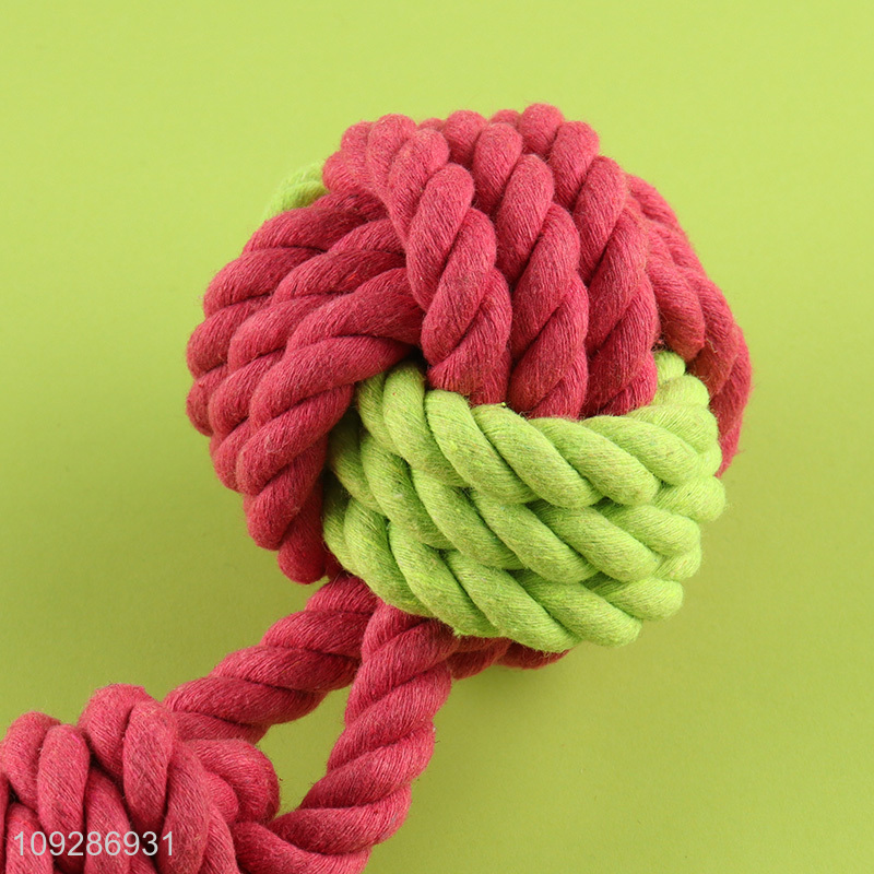 Factory direct sale cotton rope pet chew toys teething toys