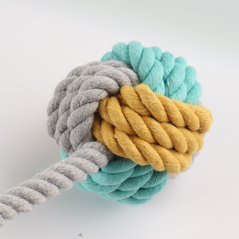 Low price pet chew toys teething toys pet cotton tope toys