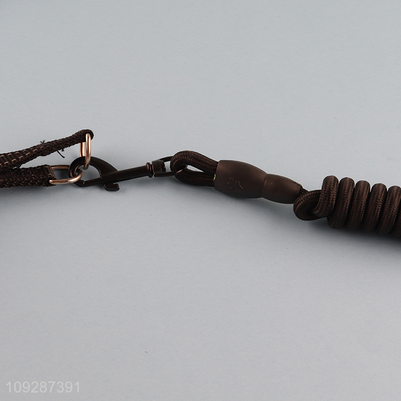 Good selling outdoor pet collar pet leash with non-slip handle