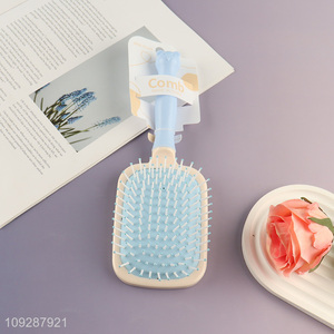 Top quality rectangle hair comb hair brush with makeup mirror