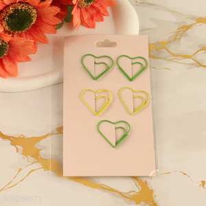 Top products heart shape iron paper clips set
