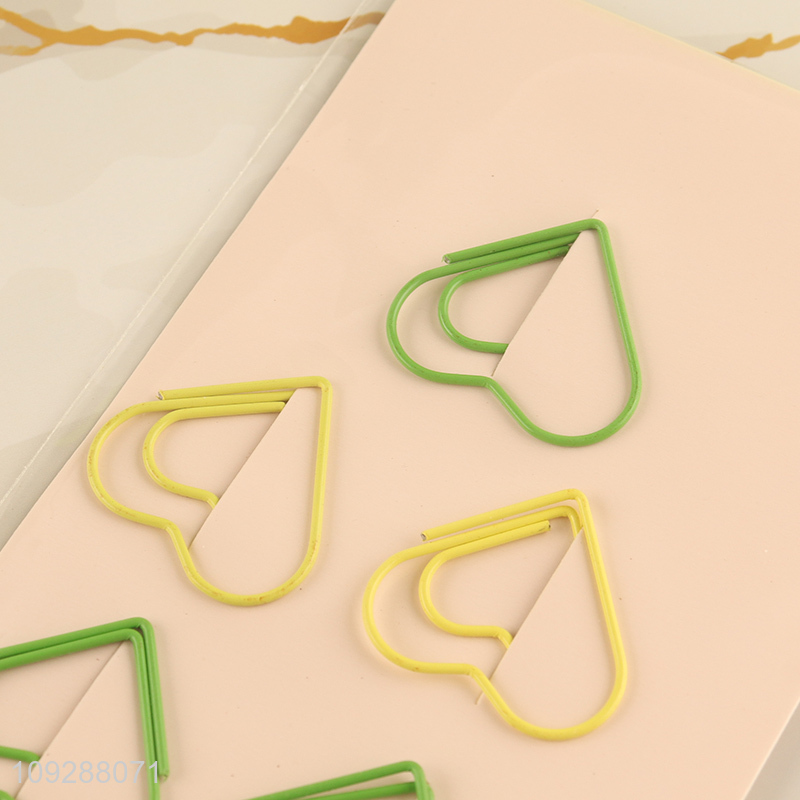 Top products heart shape iron paper clips set