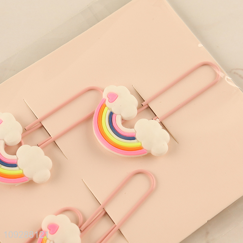 Top quality rainbow series iron paper clips set