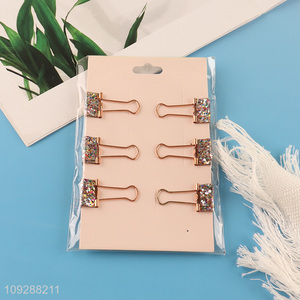 Good selling 6pcs metal stationery paper clips set