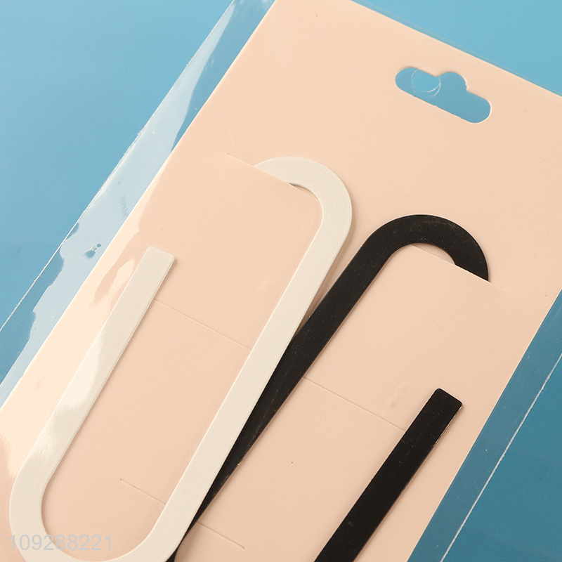 Top products 2pcs metal stationery paper clips bookmark