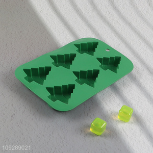 Top selling silicone christmas tree shape chocolate mold baking tool