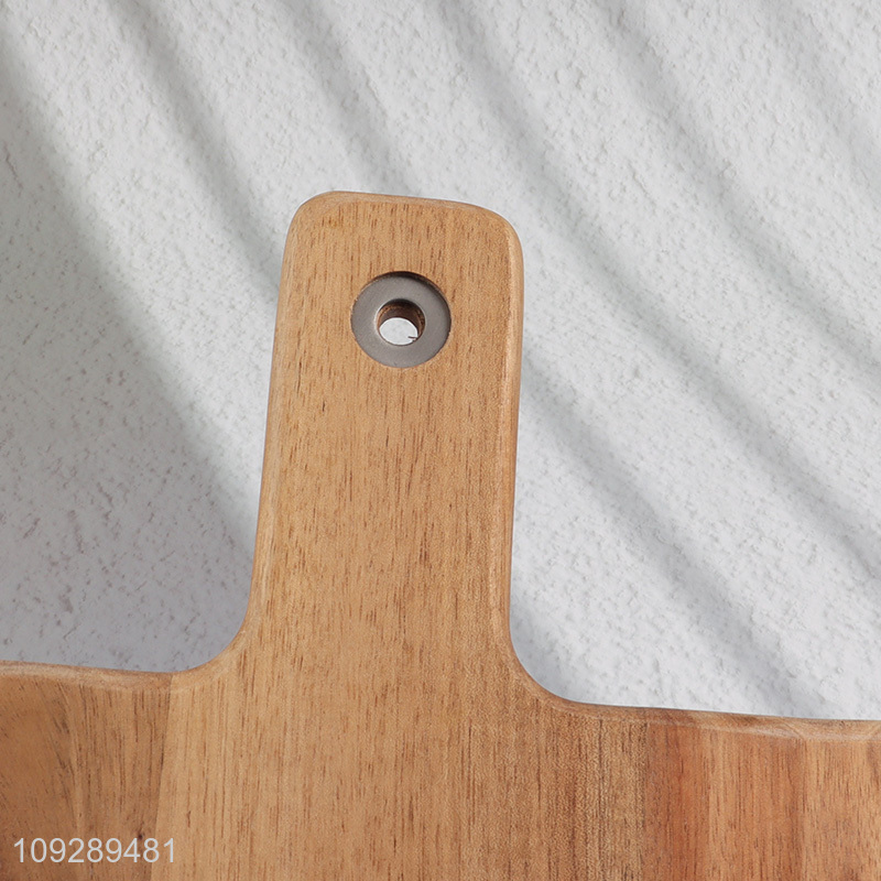 Yiwu market home kitchen bamboo dessert plate  with handle