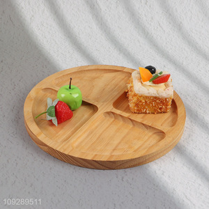 New arrival round bamboo dessert plate tableware plate